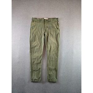 Deus Ex Machina Pants Mens 36x32 Green Floyd Stretch Chino Casual Straight Leg